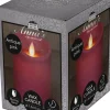 Anna's Collection LED stompkaars Rustiek oud roze D 7,5 H 10 cm