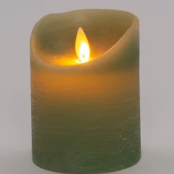 Anna's Collection LED stompkaars met timer groen D 7,5 H 10 cm