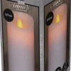 Anna's Collection LED stompkaars met timer Rustiek wit D 7,5 H 15 cm