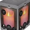Anna's Collection LED stompkaars Rustiek roze D 7,5 H 10 cm