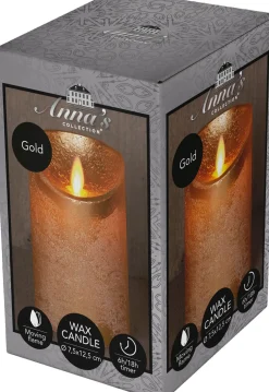 Anna's Collection LED stompkaars goud D 7,5 H 12,5 cm