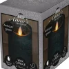Anna's Collection LED stompkaars Rustiek donker groen D 7,5 H 10 cm