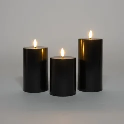 Anna's Collection LED stompkaars zwart 3 stuks