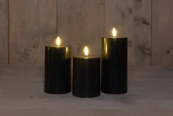 Anna's Collection LED stompkaars zwart 3 stuks