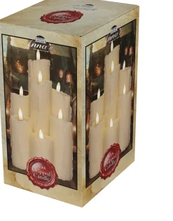 Anna's Collection LED stompkaars wit 15 x 15 x 25 cm