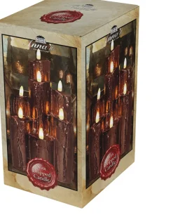 Anna's Collection LED stompkaars brons 15 x 15 x 25 cm