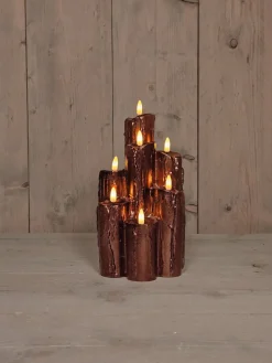 Anna's Collection LED stompkaars brons 15 x 15 x 25 cm