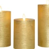 Anna's Collection LED stompkaars goud D 8 H 15 cm 3 stuks