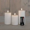 Anna's Collection LED stompkaars wit D 8 H 15 cm 3 stuks