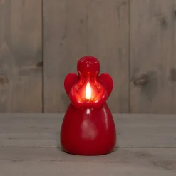 Anna's Collection LED stompkaars Ange engel rood D 8 H 14,5 cm