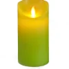 Anna's Collection LED stompkaars Rustiek groen D 7,5 H 15 cm