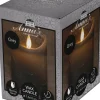 Anna's Collection LED stompkaars met timer grijs D 7,5 H 10 cm