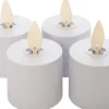 Anna's Collection LED waxinelicht uitbreidingsset wit D 3,8 H 3,5 cm 4 stuks