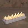 Anna's Collection LED waxinelicht inductie wit D 5 H 3 cm 12 stuks