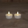 Anna's Collection LED waxinelicht wit D 3,8 H 2 cm 2 stuks