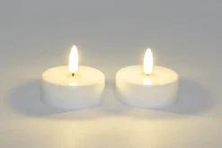 Anna's Collection LED waxinelicht wit D 3,8 H 2 cm 2 stuks