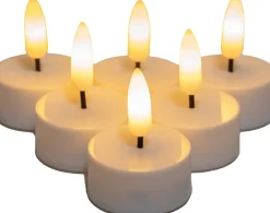Anna's Collection LED waxinelicht wit D 3,8 H 2 cm 6 stuks