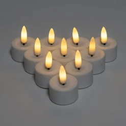 Anna's Collection LED waxinelicht wit D 3,8 H 2 cm 10 stuks