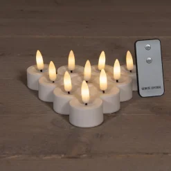 Anna's Collection LED waxinelicht wit D 3,8 H 2 cm 10 stuks