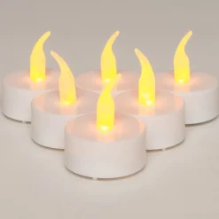 Anna's Collection LED waxinelicht wit D 4 H 5 cm 6 stuks
