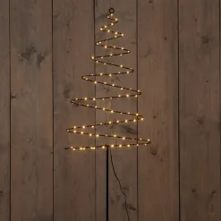 Anna's Collection tuinsteker kerstboom met verlichting 33 x 103 cm