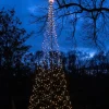 Anna's Collection vlaggenmast kerstboom met paal met 836 lampjes classic warm H 5 m