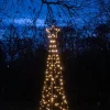 Anna's Collection vlaggenmast kerstboom met paal met 236 lampjes classic warm H 2 m