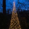 Anna's Collection vlaggenmast kerstboom met paal met 480 lampjes classic warm H 3,2 m