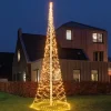 Anna's Collection vlaggenmast kerstboom met 1260 lampjes warm white met knipperfunctie H 6 m