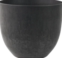Artstone bloempot Bola D 28 H 24 cm zwart