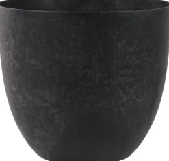 Artstone bloempot Bola D 38 H 33 cm zwart