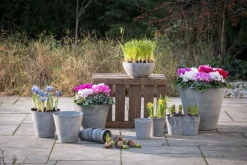 Artstone bloempot Claire D22 H20 cm grijs