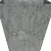 Artstone bloempot Ella 45 x 45 x 45 cm grijs