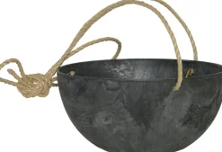 Artstone hangpot Fiona D 25 H 12 cm zwart