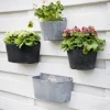 Artstone muur bloempot Claire zwart 24 x 16 x 18 cm