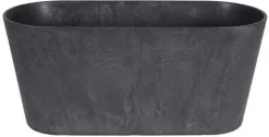 Artstone plantenbak Claire 38 x 16 x 17 cm zwart