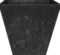 Artstone plantenbak Ella 20 x 20 cm zwart