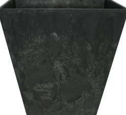 Artstone plantenbak Ella 15 x 15 cm zwart