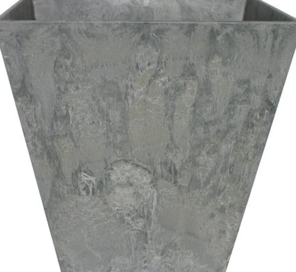 Artstone plantenbak Ella 15 x 15 cm grijs