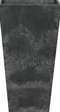Artstone plantenbak Ella 35 x 35 x 70 cm zwart