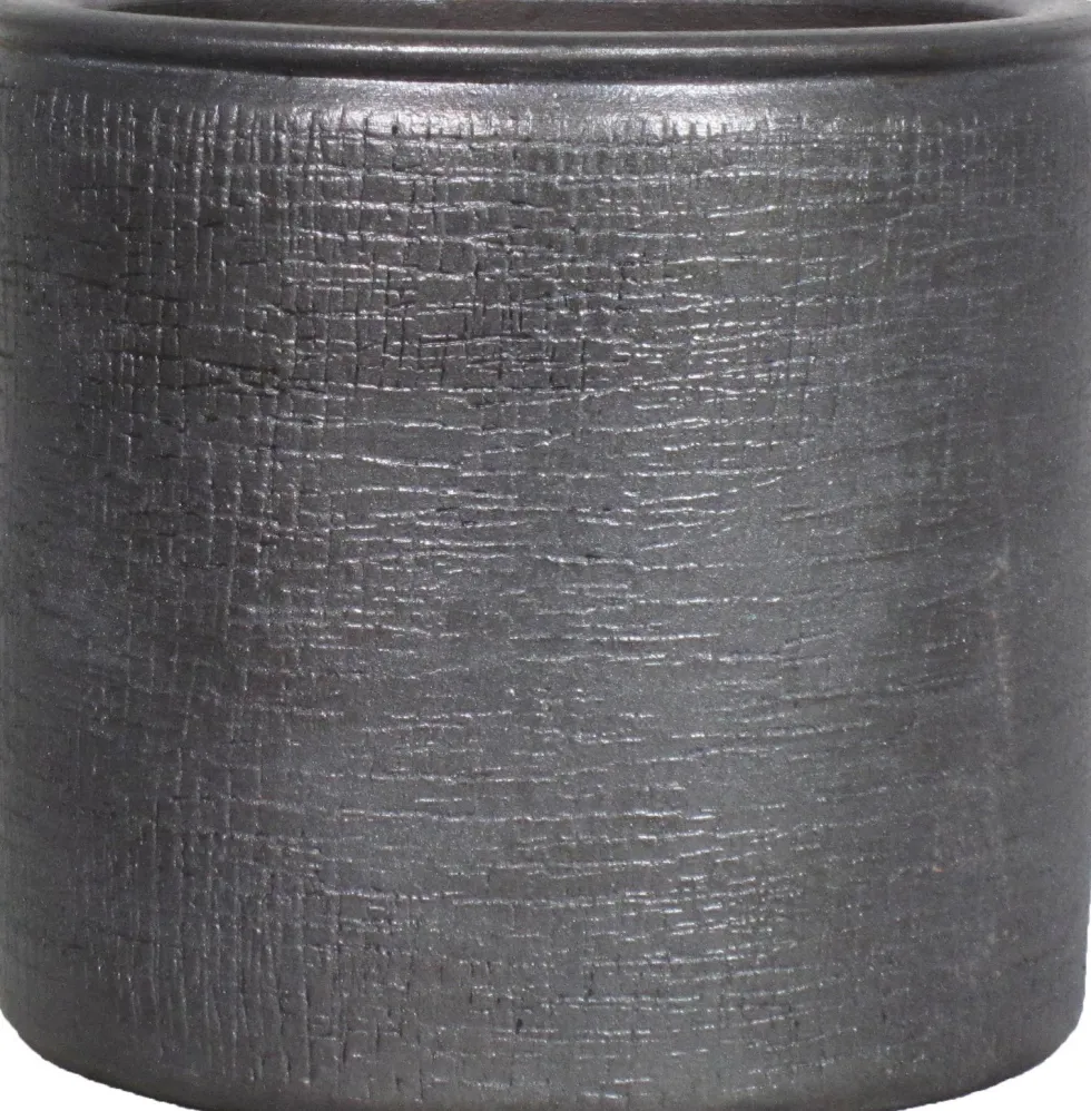 Bela Arte bloempot Ancora zwart D 14 H 12 cm