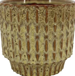 Bela Arte bloempot Echo geel D 12,2 H 11 cm