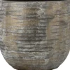 Bela Arte bloempot Funchal bruin / goud D 16 H 14 cm