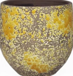 Bela Arte bloempot Luuk geel D 28 H 28 cm