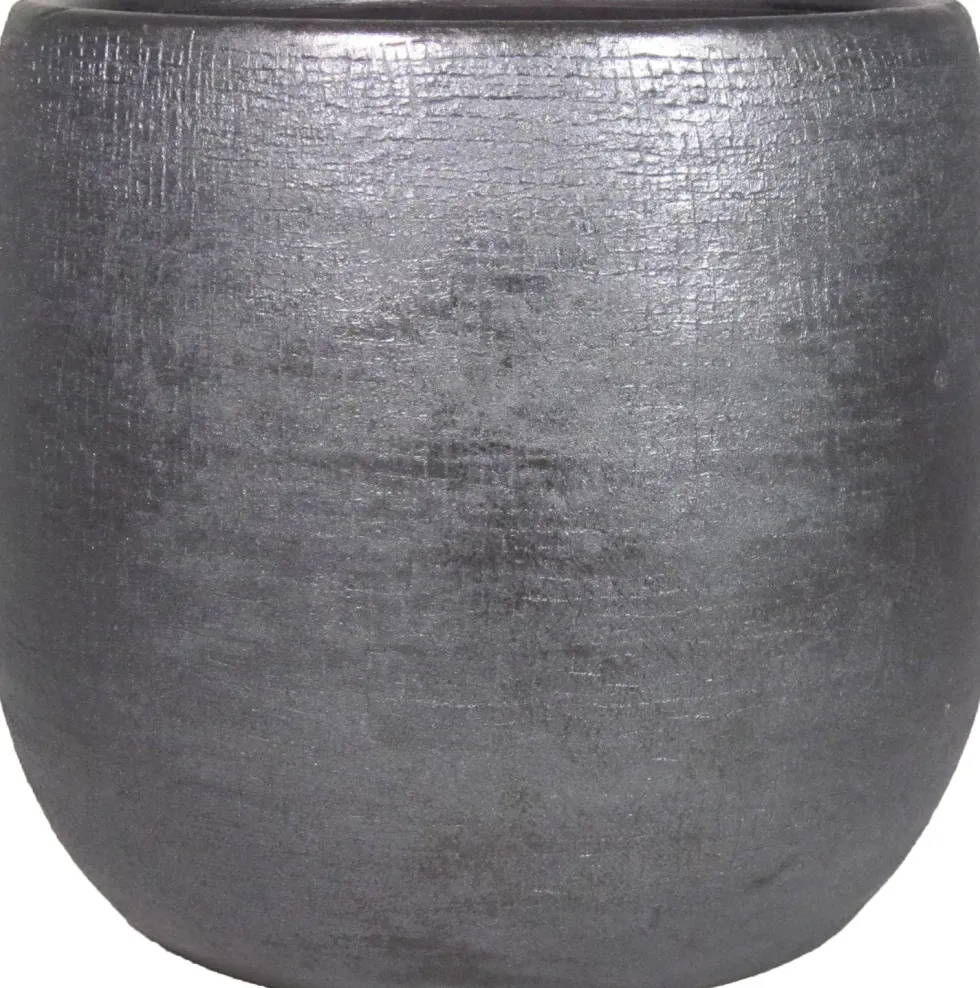 Bela Arte bloempot Mira zwart D 39 H 36 cm