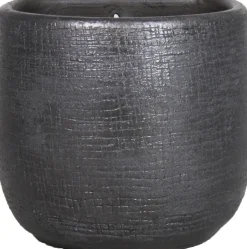 Bela Arte muur bloempot Mira zwart D 16 H 14 cm