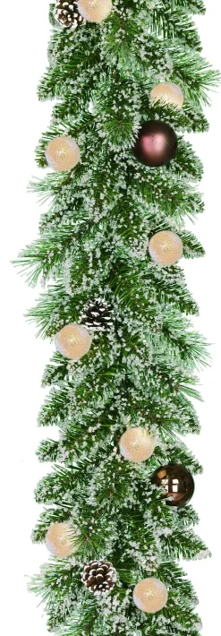Black Box guirlande Kaprun kerstballen met 15 lampjes warm wit 180 cm