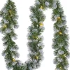 Black Box guirlande Norton 180 cm groen / wit met 15 lampjes warm wit