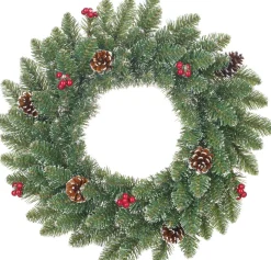 Black Box kerstkrans Creston D 45 cm groen