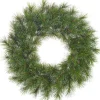 Black Box kerstkrans Glendon besneeuwd D 60 cm groen